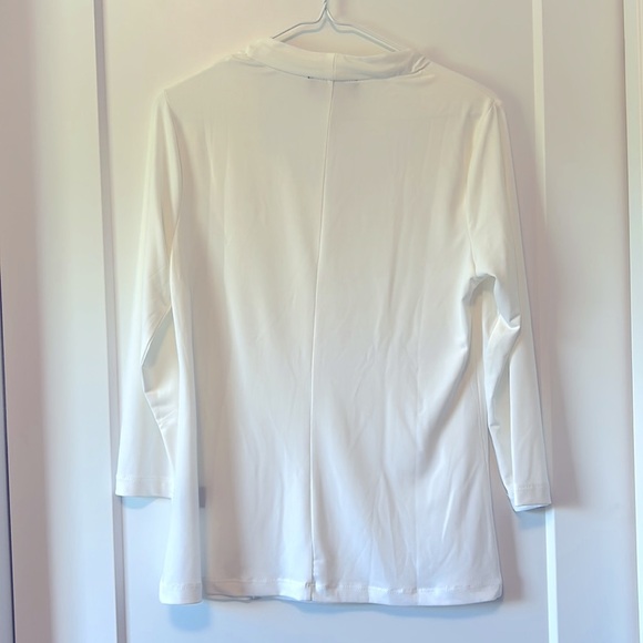 White V-Neck ¾ Sleeve - Picture 2 of 2